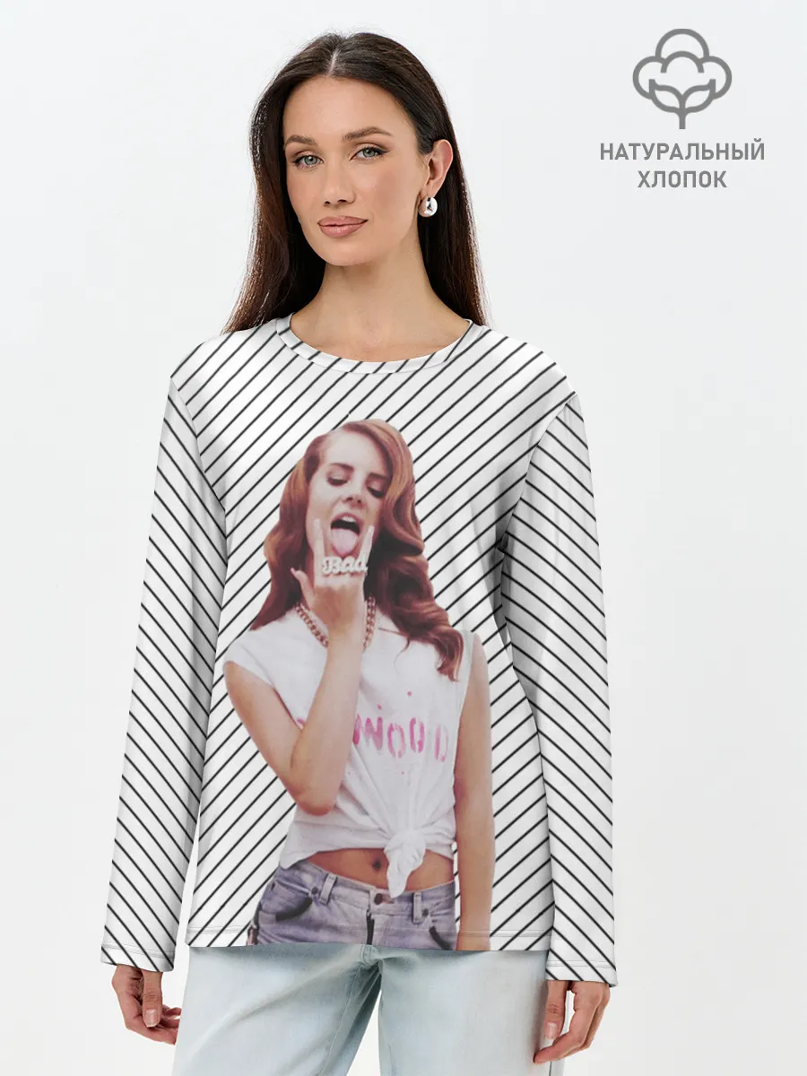 Лонгслив женский. Хлопок / Дерзкая Лана