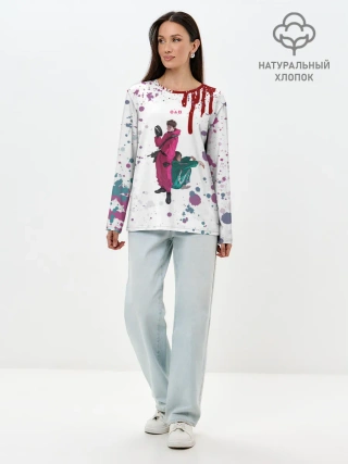 Лонгслив женский. Хлопок / SQUID GAME | ИГРА В КАЛЬМАРА