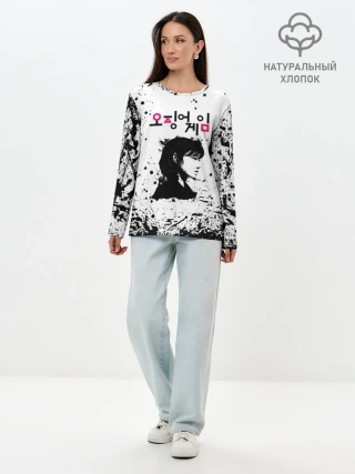 Лонгслив женский. Хлопок / 067 | Кан Сэ Бёк | Чон Хо Ён