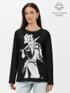 Лонгслив женский. Хлопок / Гинтоки Саката держит меч Гинтама