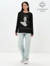 Лонгслив женский. Хлопок / Black beauty