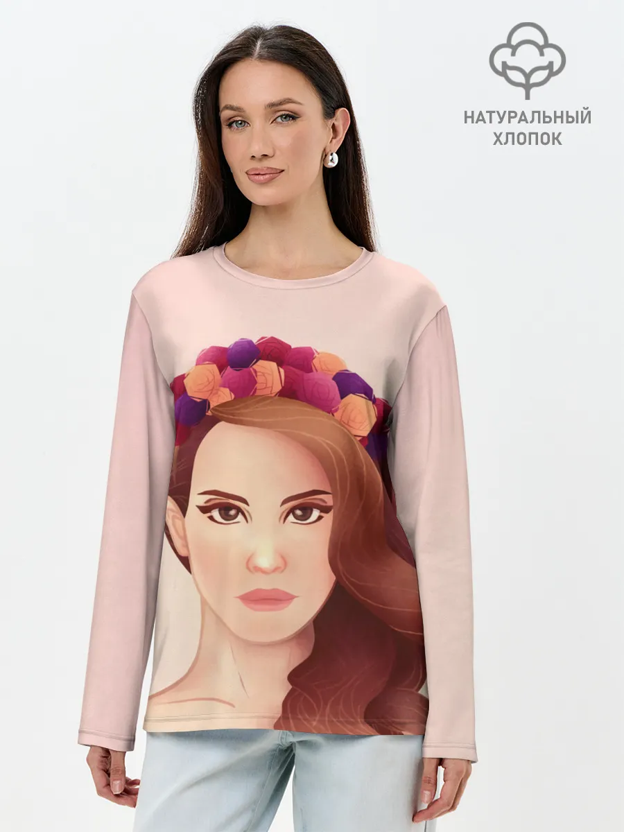 Лонгслив женский. Хлопок / Painted Lana