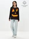 Лонгслив женский. Хлопок / helloween | pumpkin jack