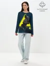Лонгслив женский. Хлопок / Dipper and yellow triangle