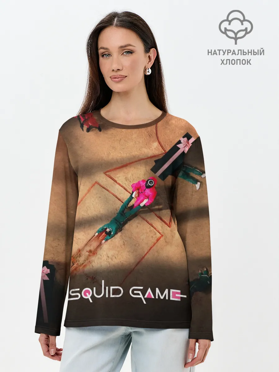 Лонгслив женский. Хлопок / Игра в Кальмара Обложка