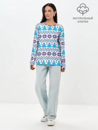 Лонгслив женский. Хлопок / Сибирская зима 2022