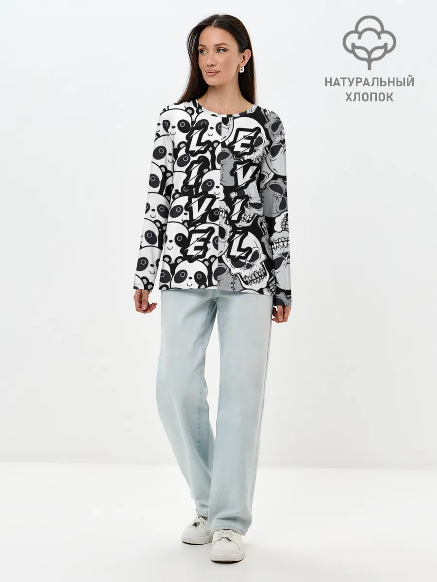 Лонгслив женский. Хлопок / LivEvil