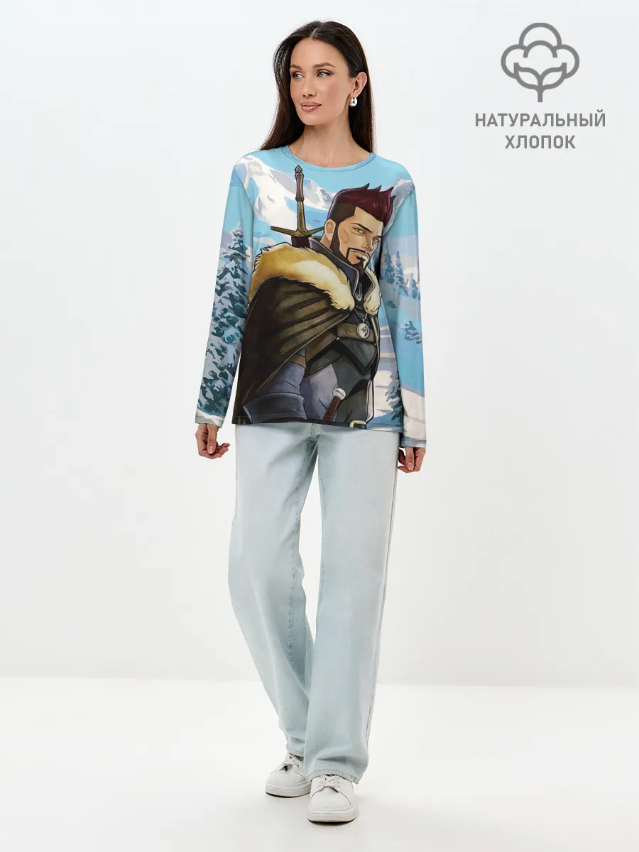 Лонгслив женский. Хлопок / Весемир, Ведьмак
