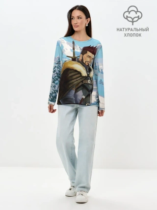 Лонгслив женский. Хлопок / Весемир, Ведьмак