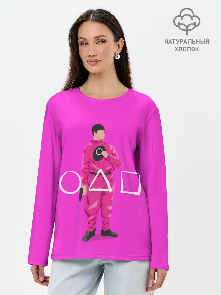 Лонгслив женский. Хлопок / Круги в деле