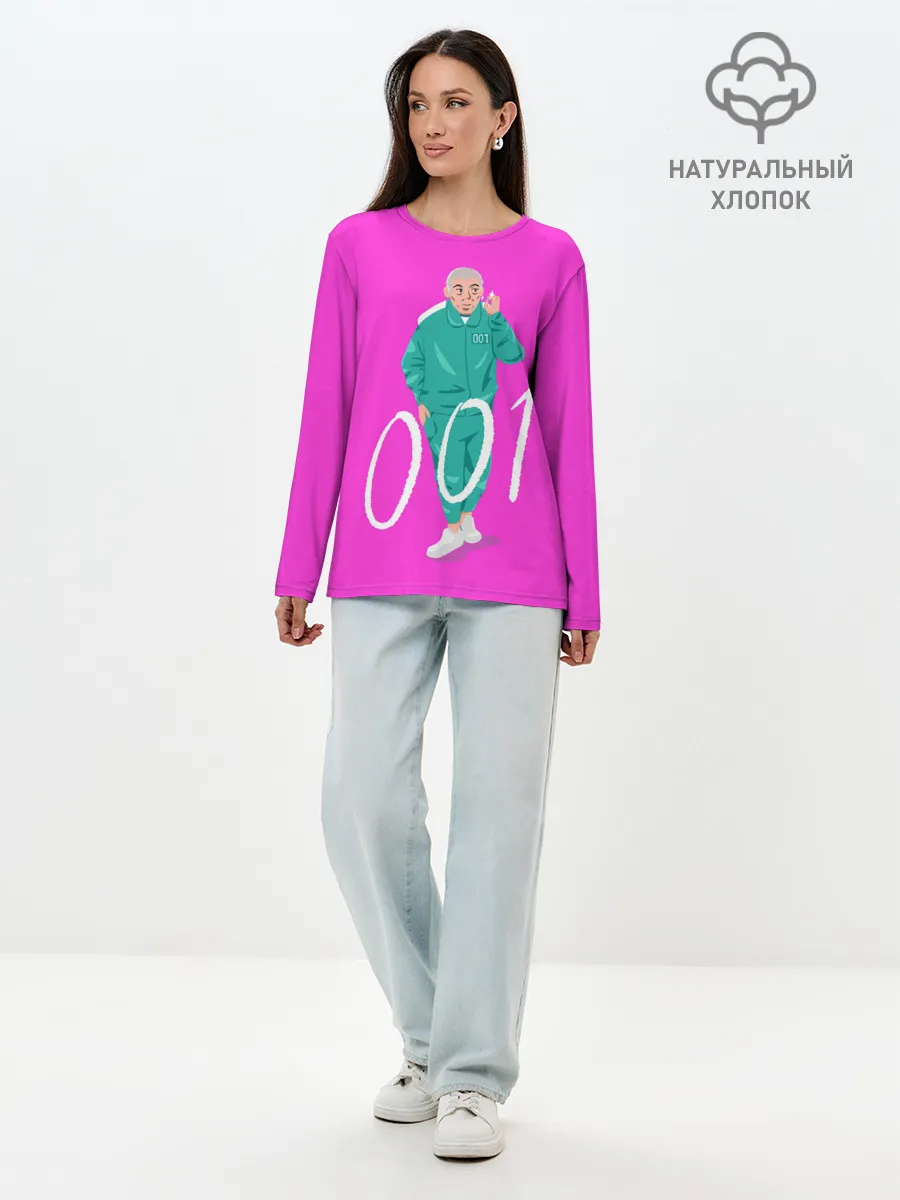 Лонгслив женский. Хлопок / Player 001