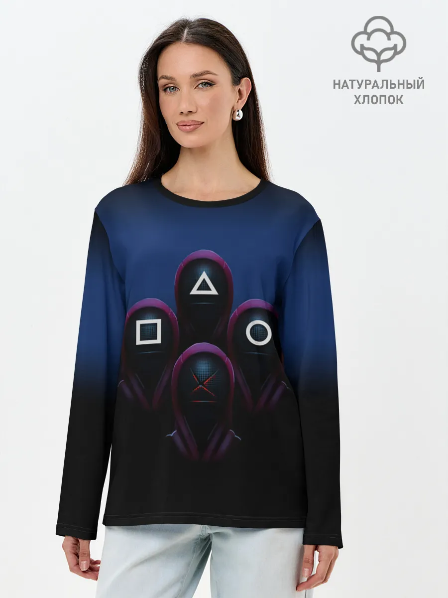 Лонгслив женский. Хлопок / GUARDS | SQUID GAME