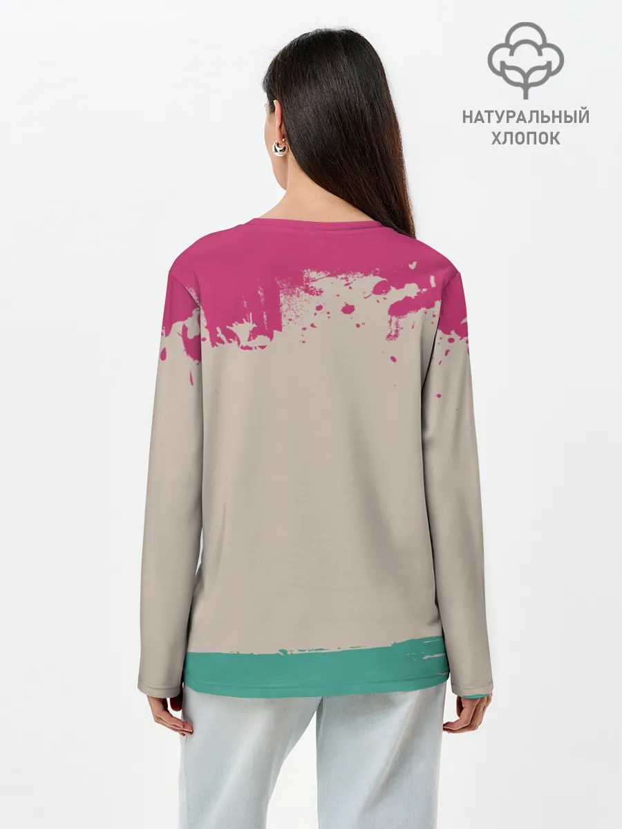 Лонгслив женский. Хлопок / ТРЕУГОЛЬНИК НА КАРАУЛЕ