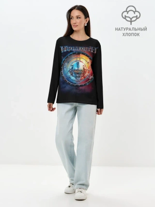 Лонгслив женский. Хлопок / Megadeth, Super Collider