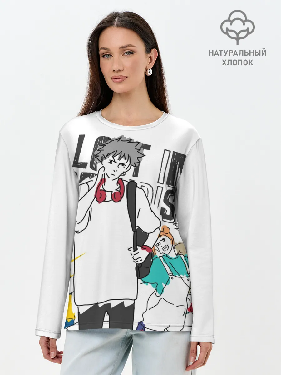 Лонгслив женский. Хлопок / Мегуми - Jujutsu Kaisen