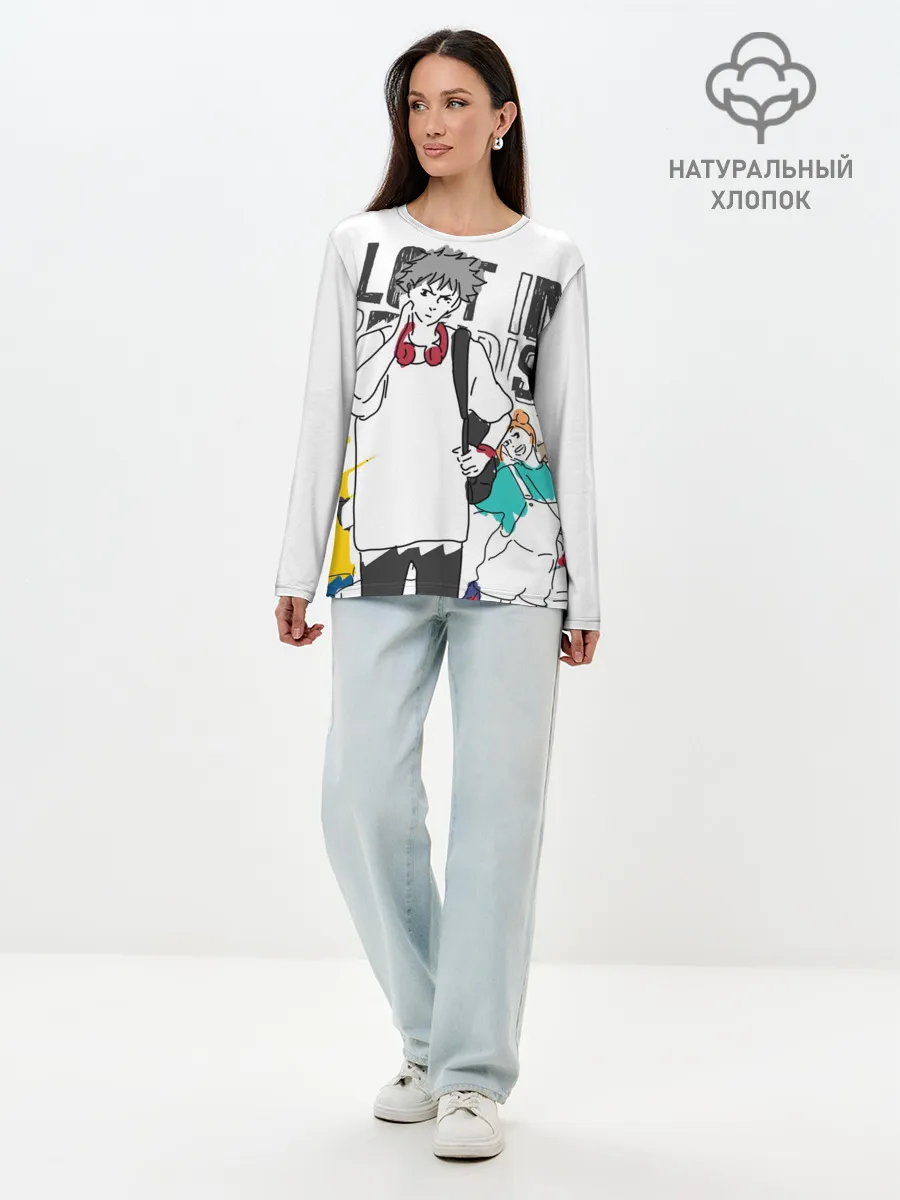 Лонгслив женский. Хлопок / Мегуми - Jujutsu Kaisen