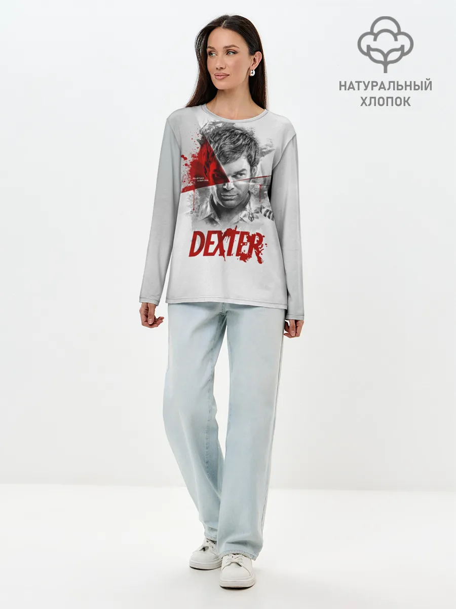 Лонгслив женский. Хлопок / Dexter Правосудие Декстера