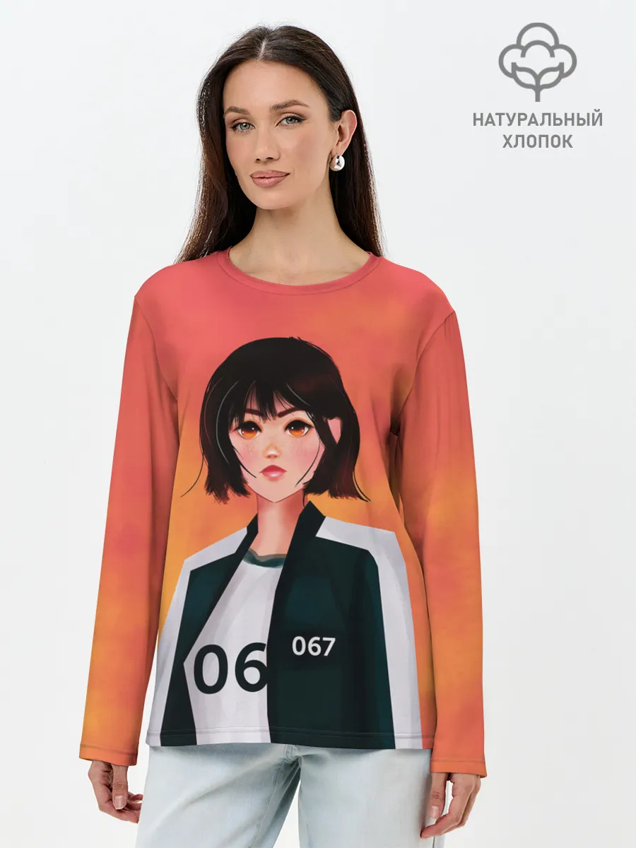 Лонгслив женский. Хлопок / Красавица 067