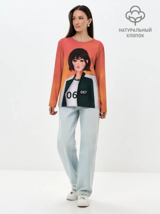 Лонгслив женский. Хлопок / Красавица 067