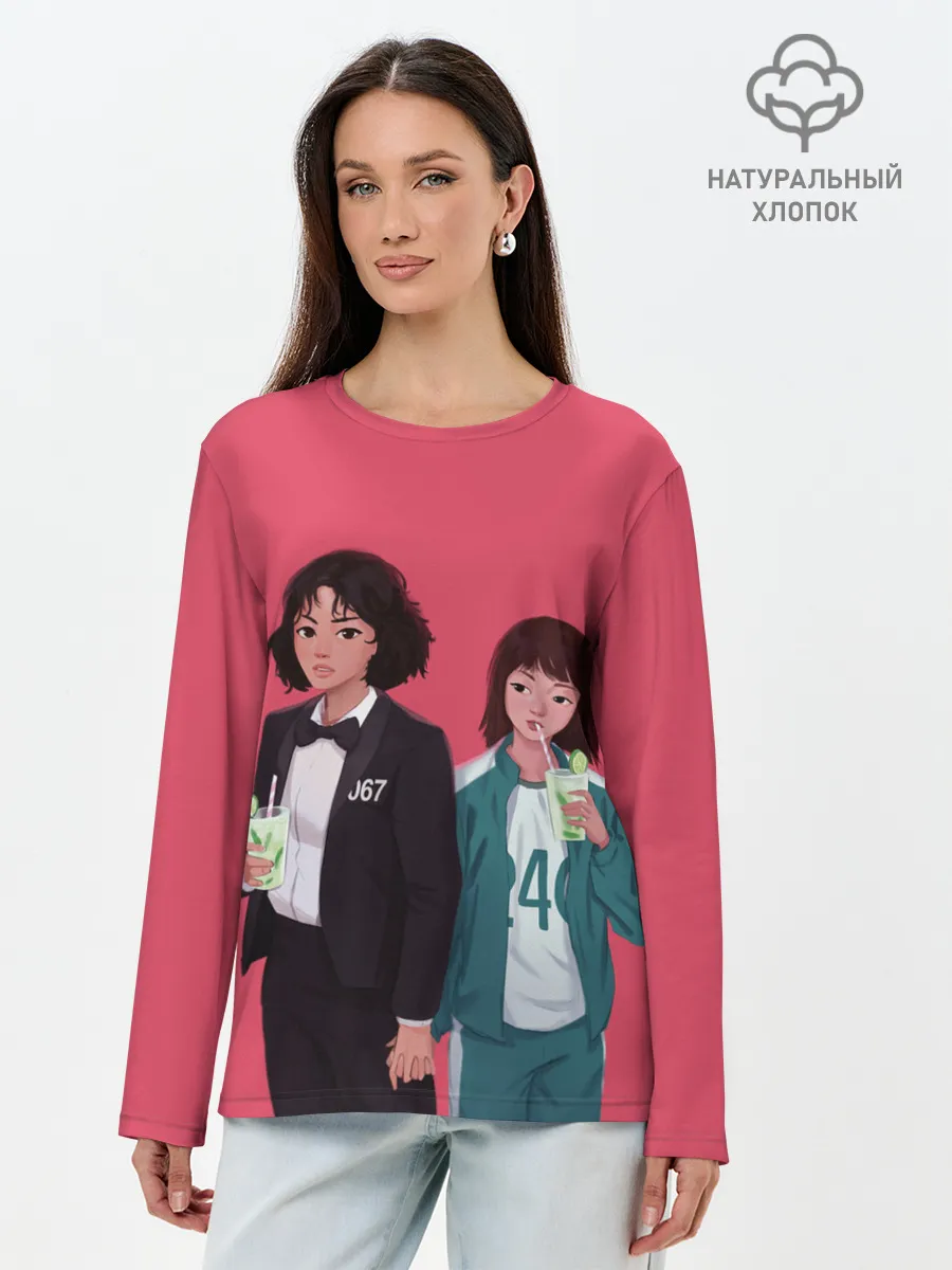 Лонгслив женский. Хлопок / 067 и 240