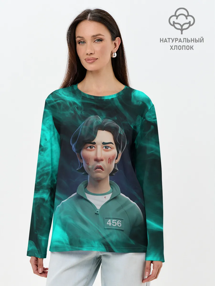Лонгслив женский. Хлопок / Seong Gi-hun | Squid Game
