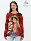 Лонгслив женский. Хлопок / Манки Д. Луффи, One Piece