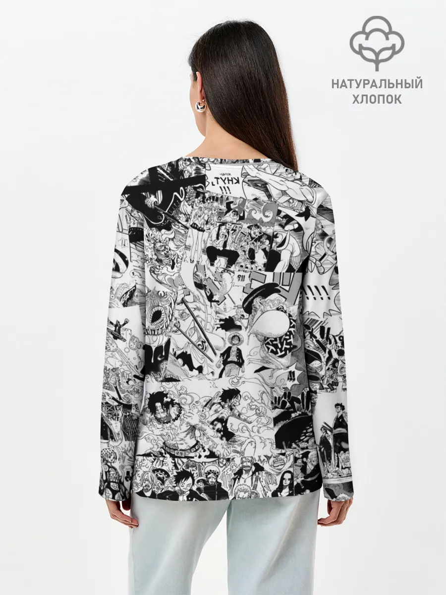 Лонгслив женский. Хлопок / One Piece Манга страницы