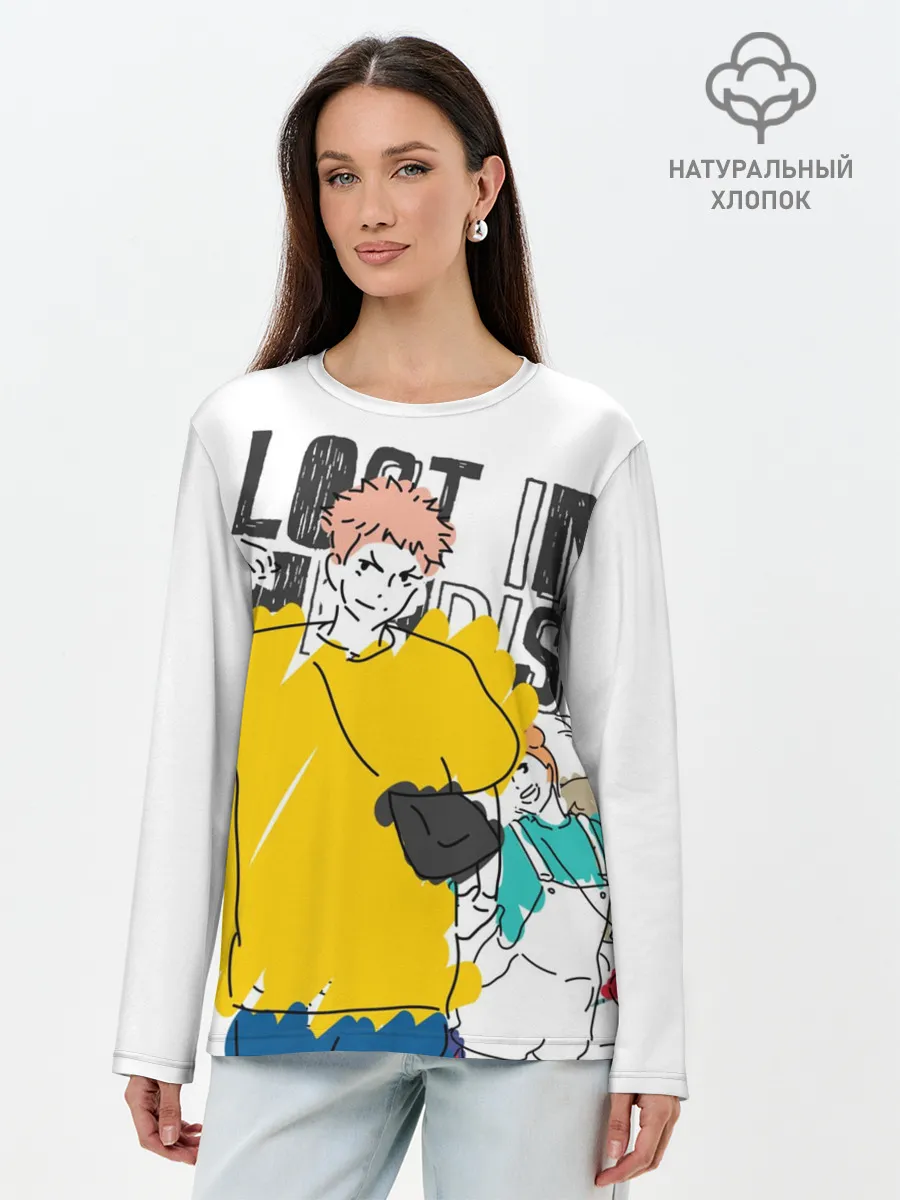 Лонгслив женский. Хлопок / Итадори Юдзи - Jujutsu Kaisen