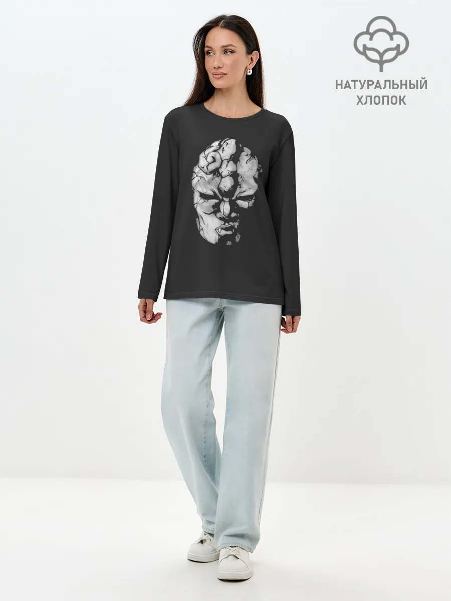 Лонгслив женский. Хлопок / Каменная маска Джо Джо