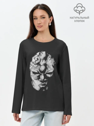 Лонгслив женский. Хлопок / Каменная маска Джо Джо