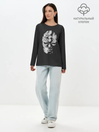 Лонгслив женский. Хлопок / Каменная маска Джо Джо