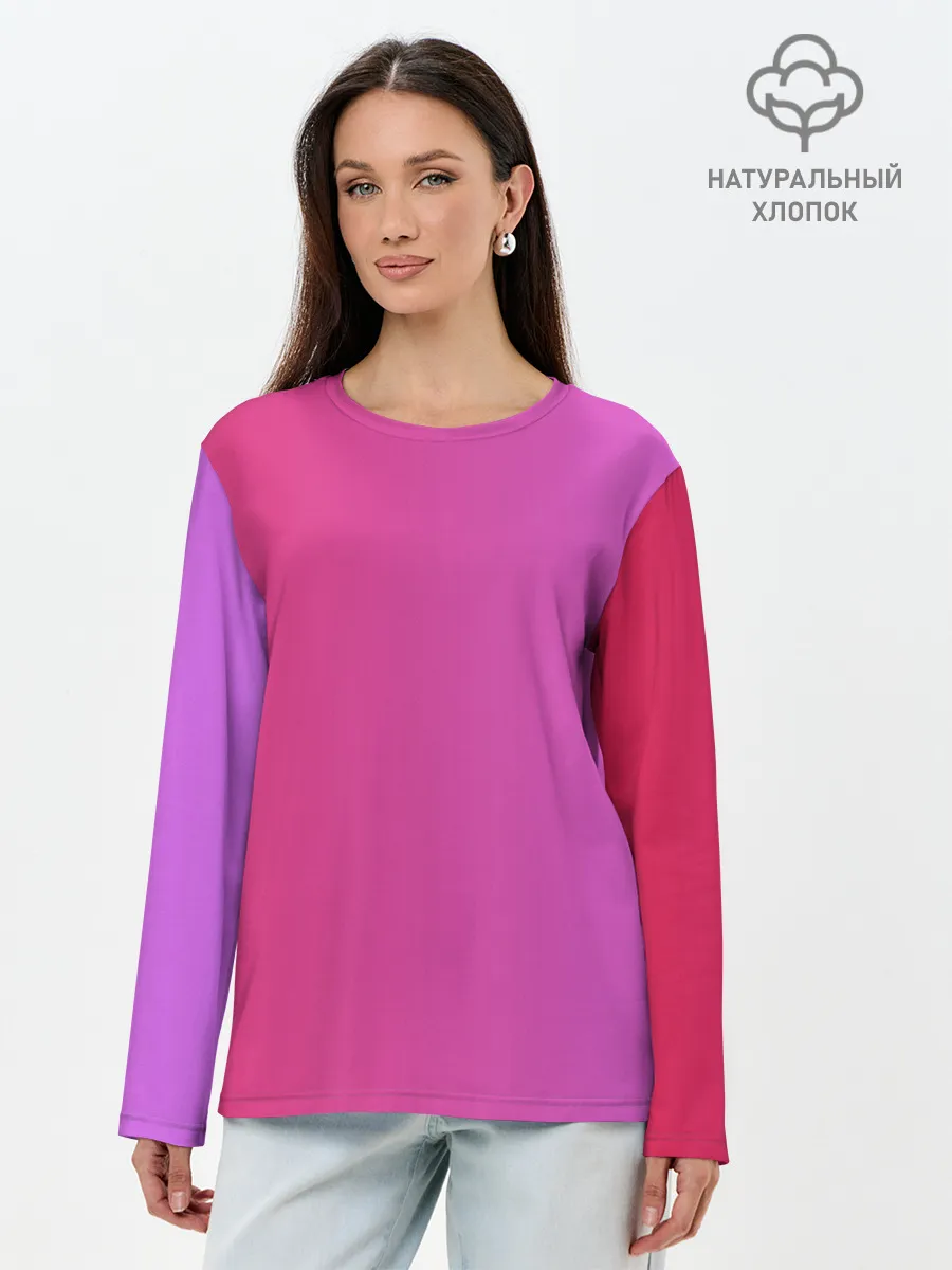 Лонгслив женский. Хлопок / Красивый градиент