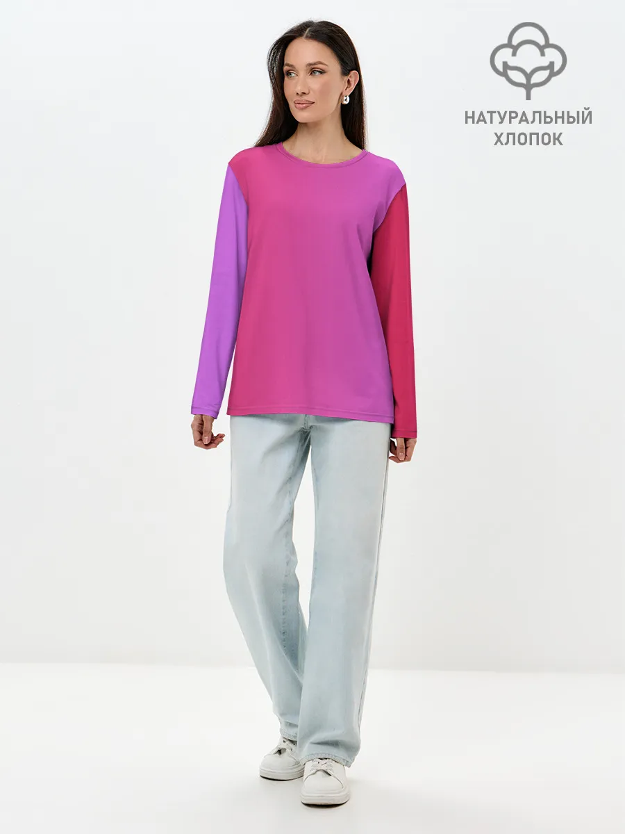 Лонгслив женский. Хлопок / Красивый градиент