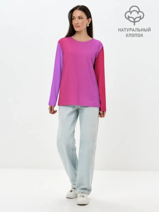 Лонгслив женский. Хлопок / Красивый градиент