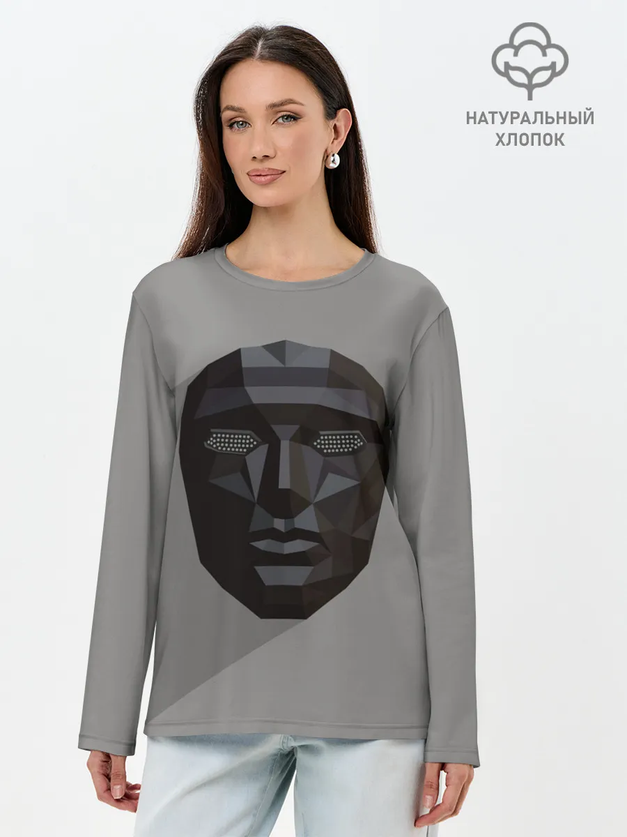 Лонгслив женский. Хлопок / ИГРА В КАЛЬМАРА РАСПОРЯДИТЕЛЬ | SQUID GAME