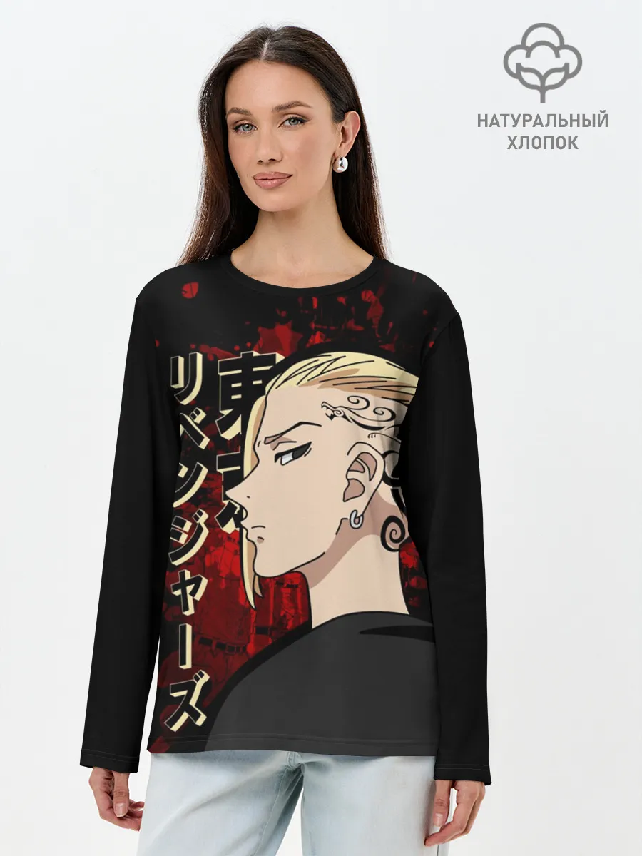 Лонгслив женский. Хлопок / Токийские мстители: Дракен