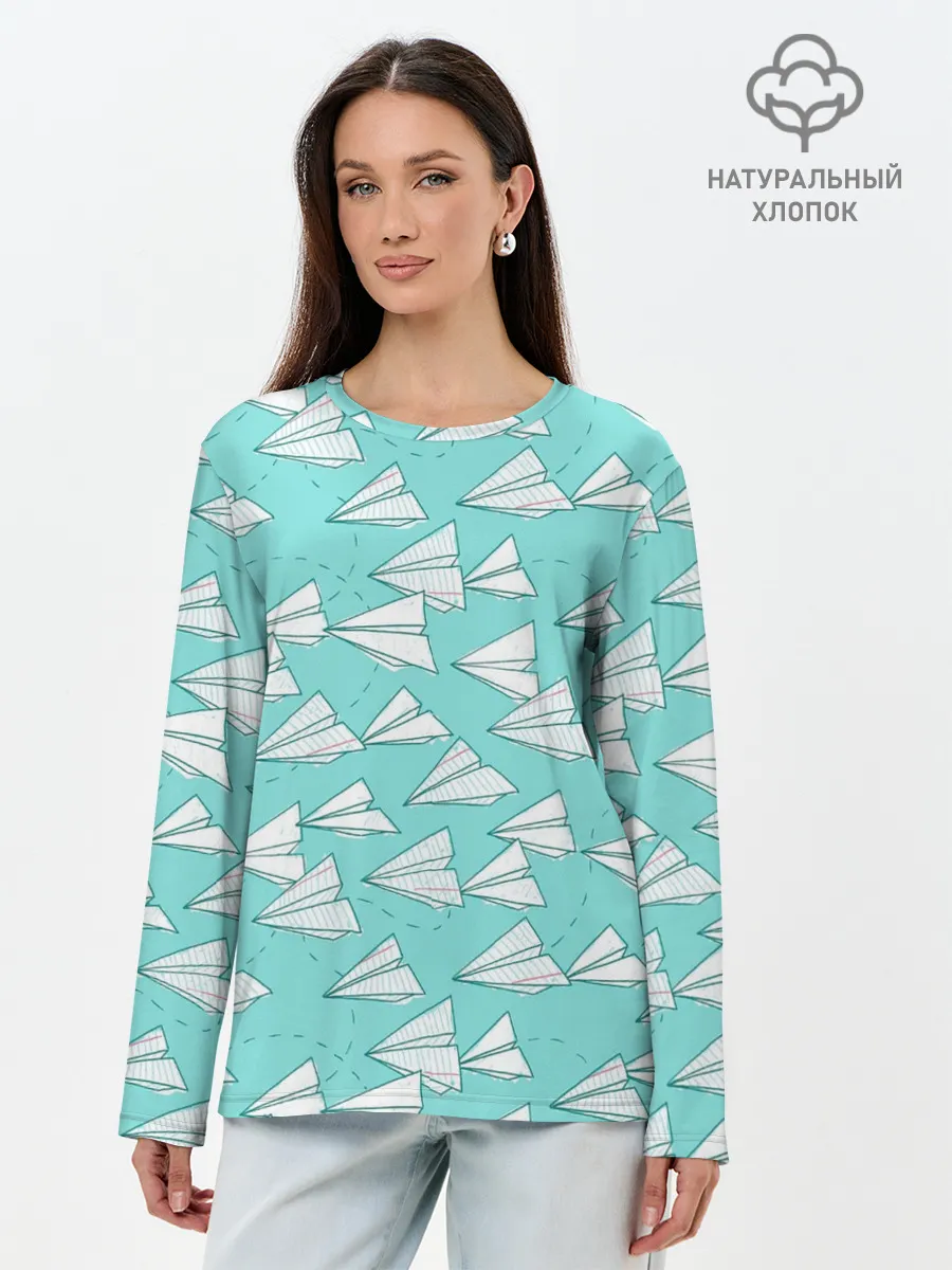 Лонгслив женский. Хлопок / Paper Airlines