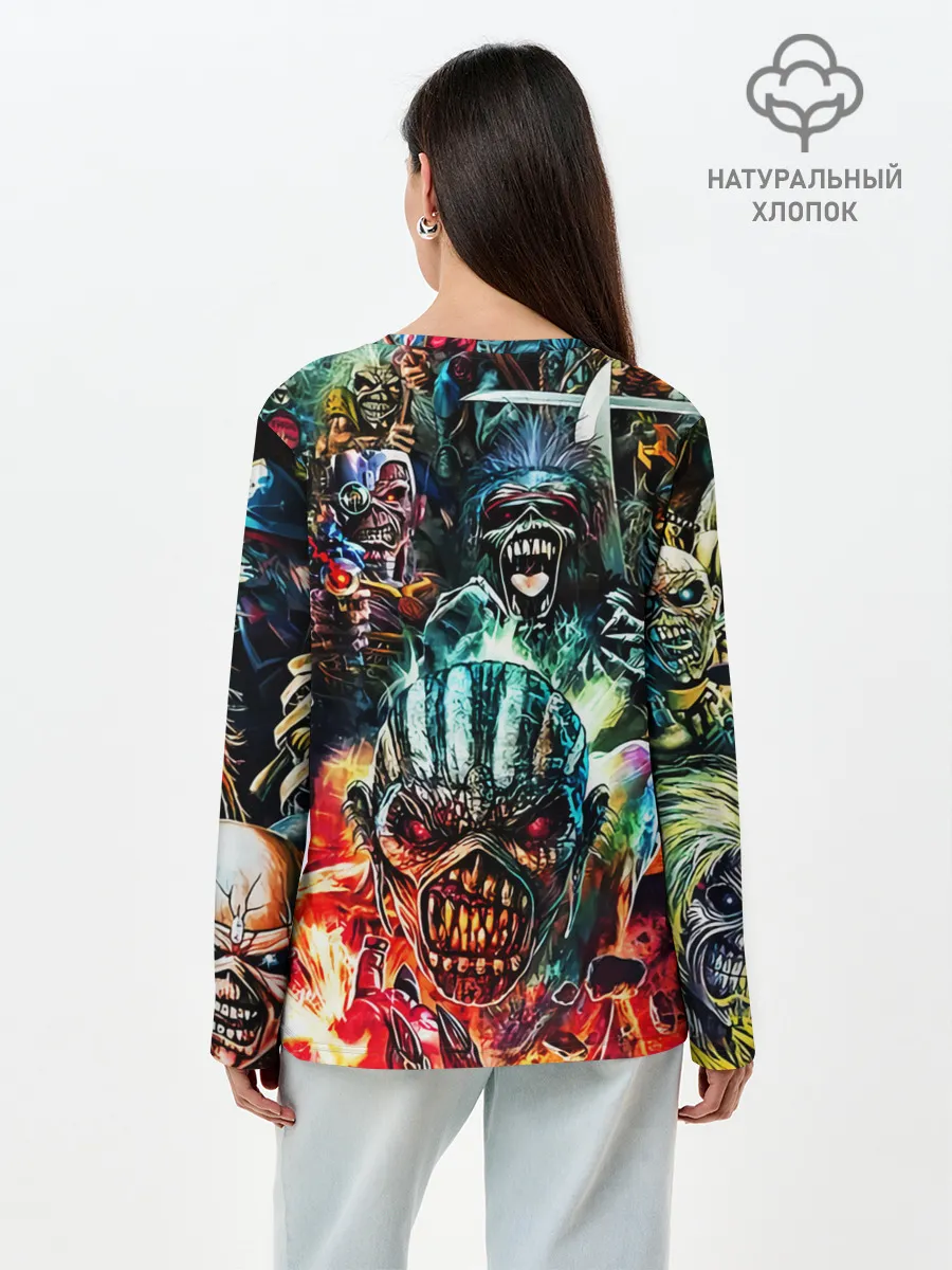 Лонгслив женский. Хлопок / Iron Maiden