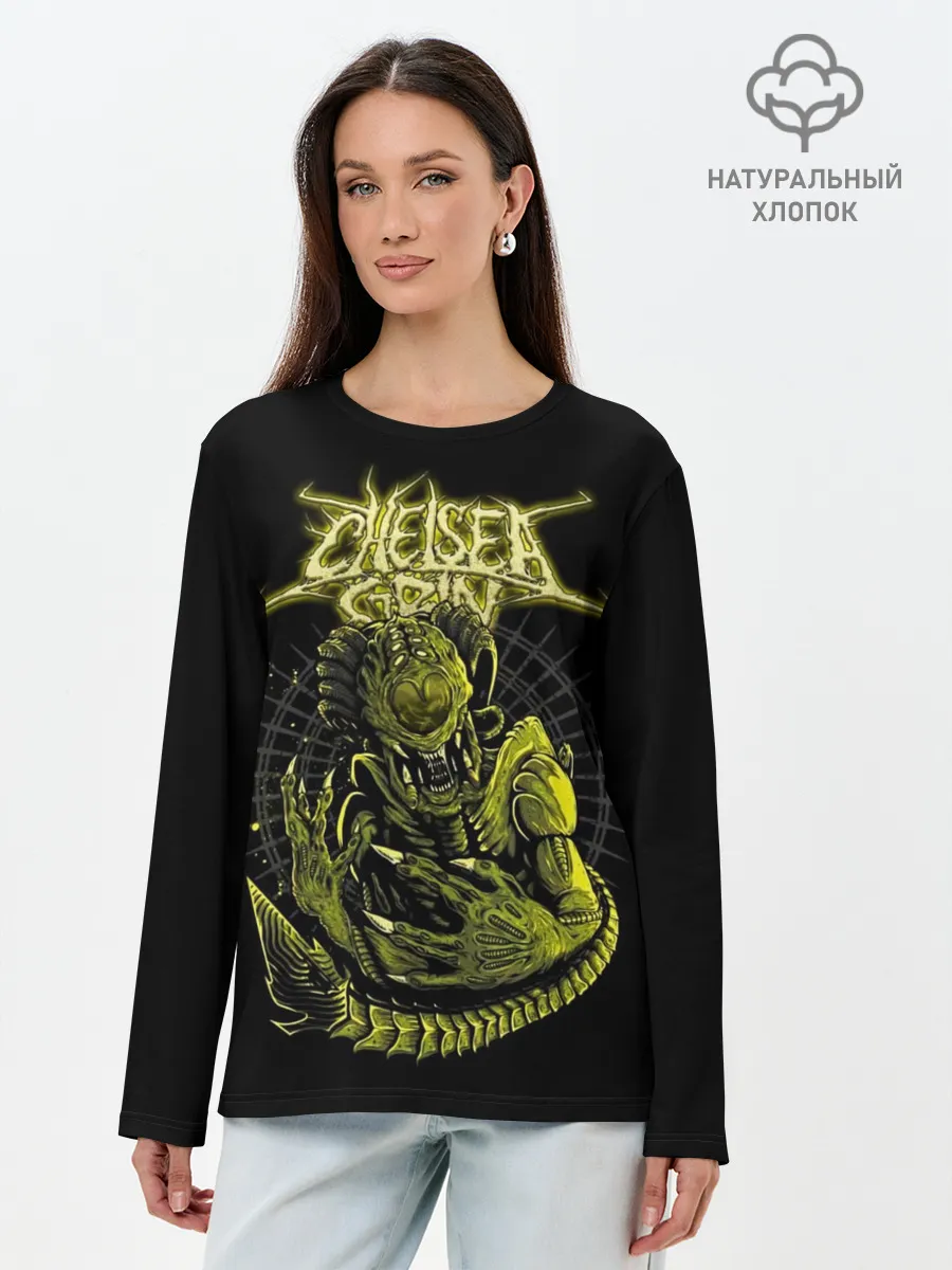 Лонгслив женский. Хлопок / Chelsea Grin - Self Inflicted