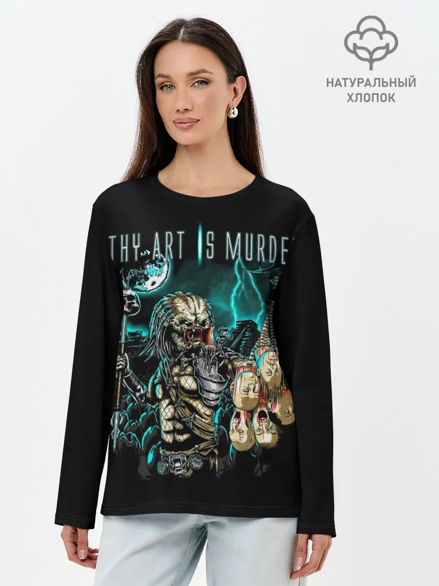Лонгслив женский. Хлопок / Thy Art Is Murder - Human Target