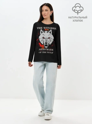 Лонгслив женский. Хлопок / Ведьмак: Кошмар волка