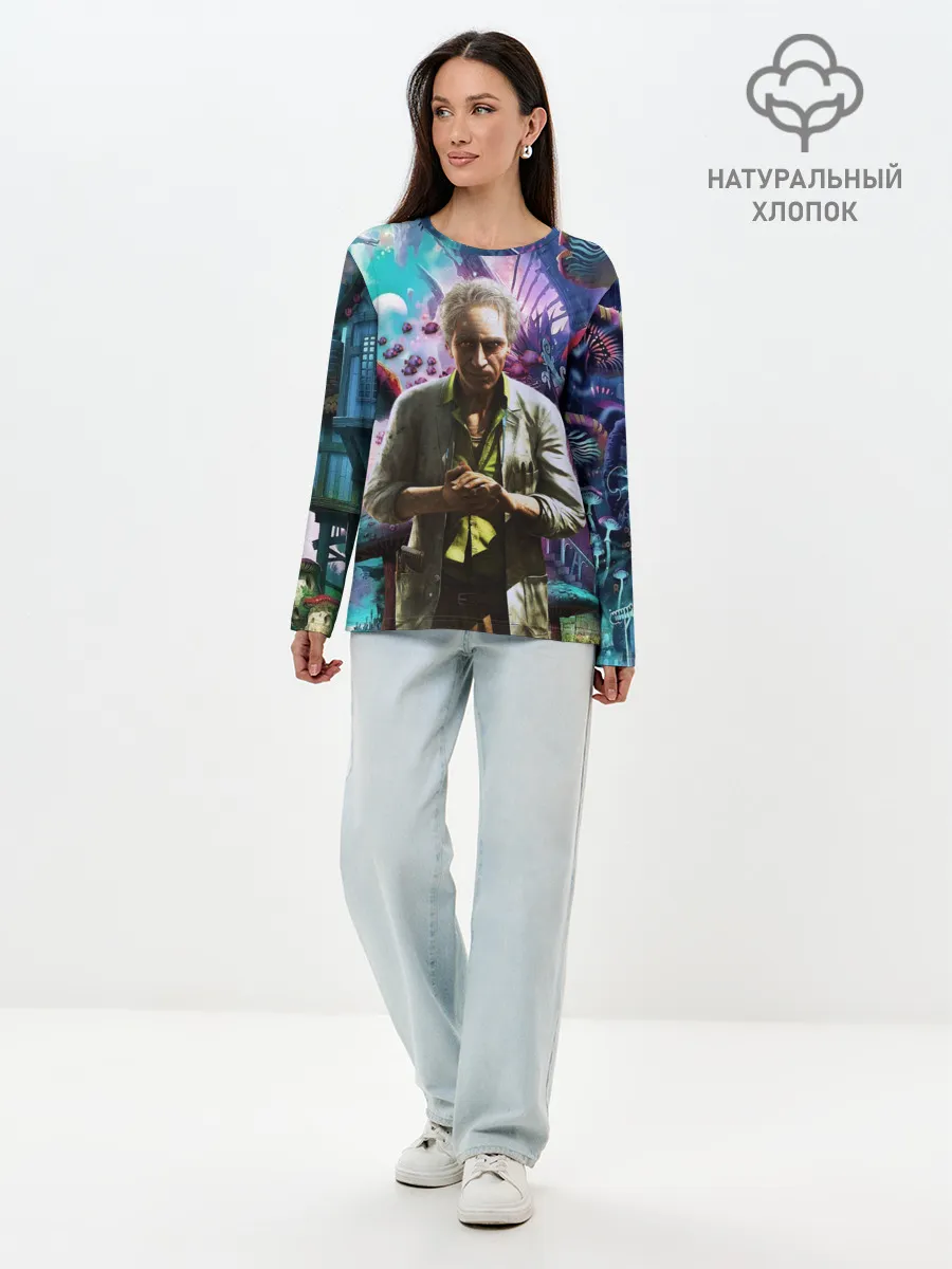 Лонгслив женский. Хлопок / MushroomTrip