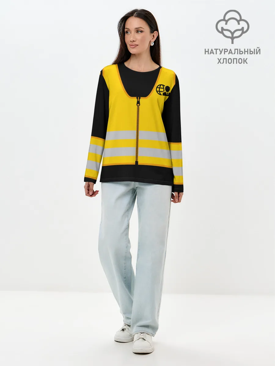 Лонгслив женский. Хлопок / ПРЕССА. Специальный корреспондент.