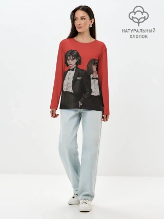 Лонгслив женский. Хлопок / Стильные 067 и 240