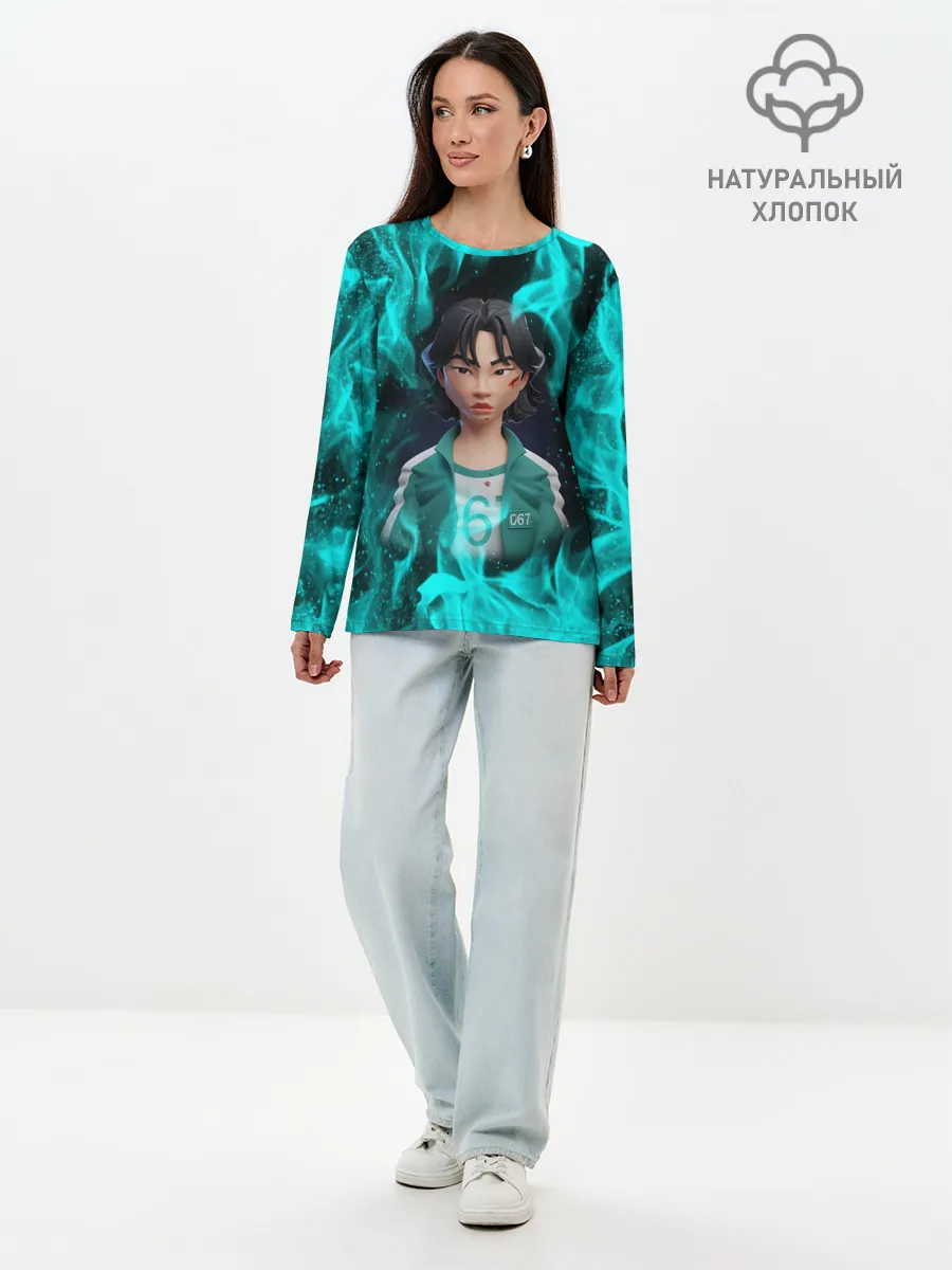 Лонгслив женский. Хлопок / Кан Сэ Бёк 3D ART | 067