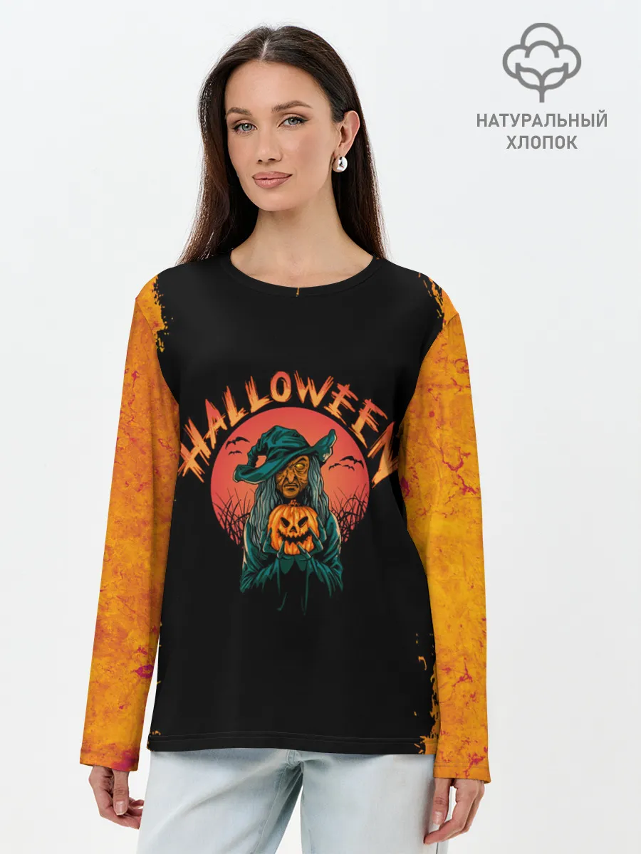 Лонгслив женский. Хлопок / СТАРАЯ ВЕДЬМА | THE OLD WITCH