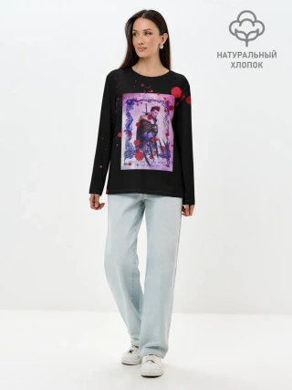 Лонгслив женский. Хлопок / Ведьмак Кошмар Волка Анимэ