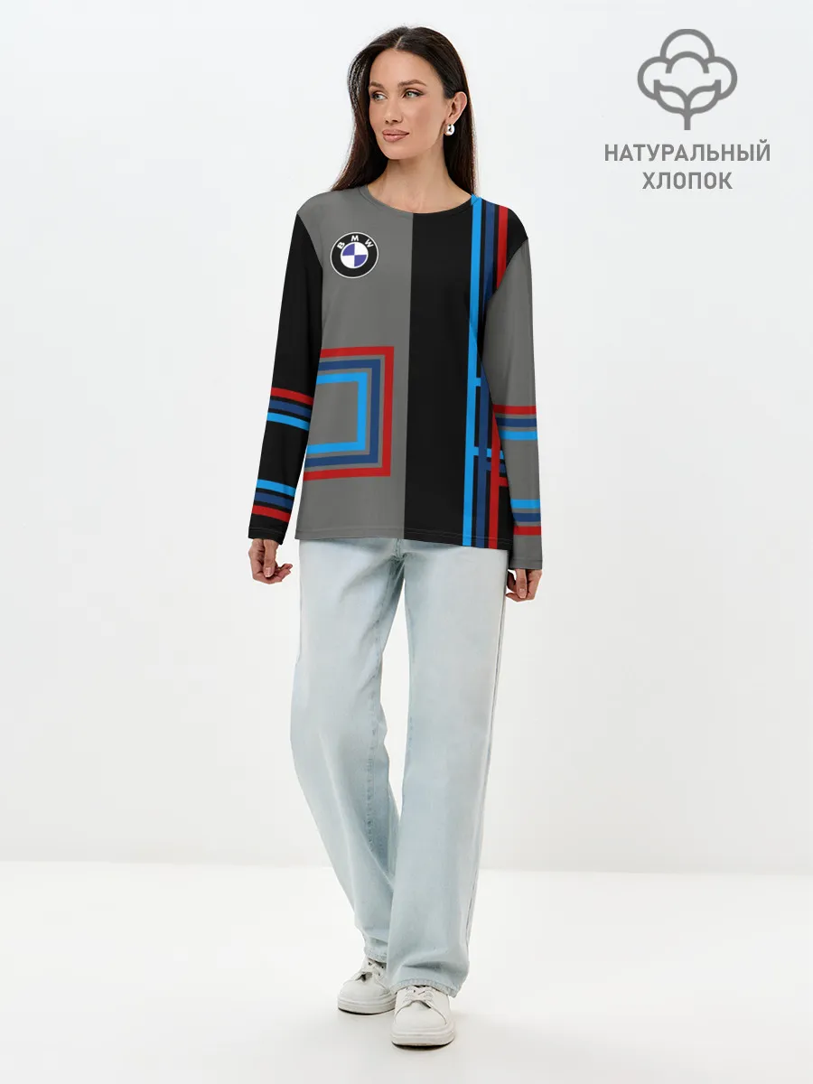 Лонгслив женский. Хлопок / Автомобиль BMW | БМВ