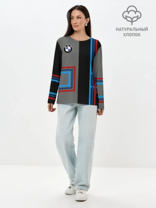 Лонгслив женский. Хлопок / Автомобиль BMW | БМВ