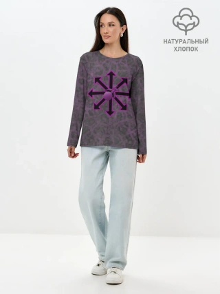 Лонгслив женский. Хлопок / Слаанешит / Slaaneshite